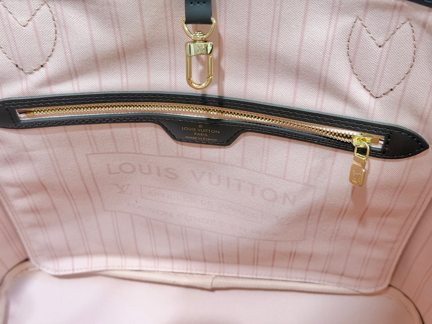 Louis Vuitton Neverfull MM Braided Damier Ebene Rose Quartz