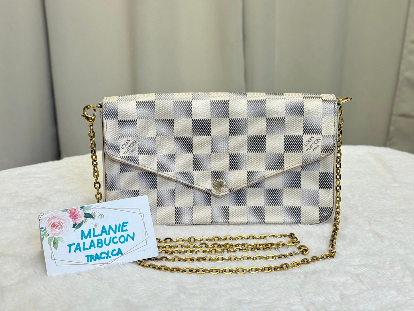 Louis Vuitton Felicie Pochette Damier Azur