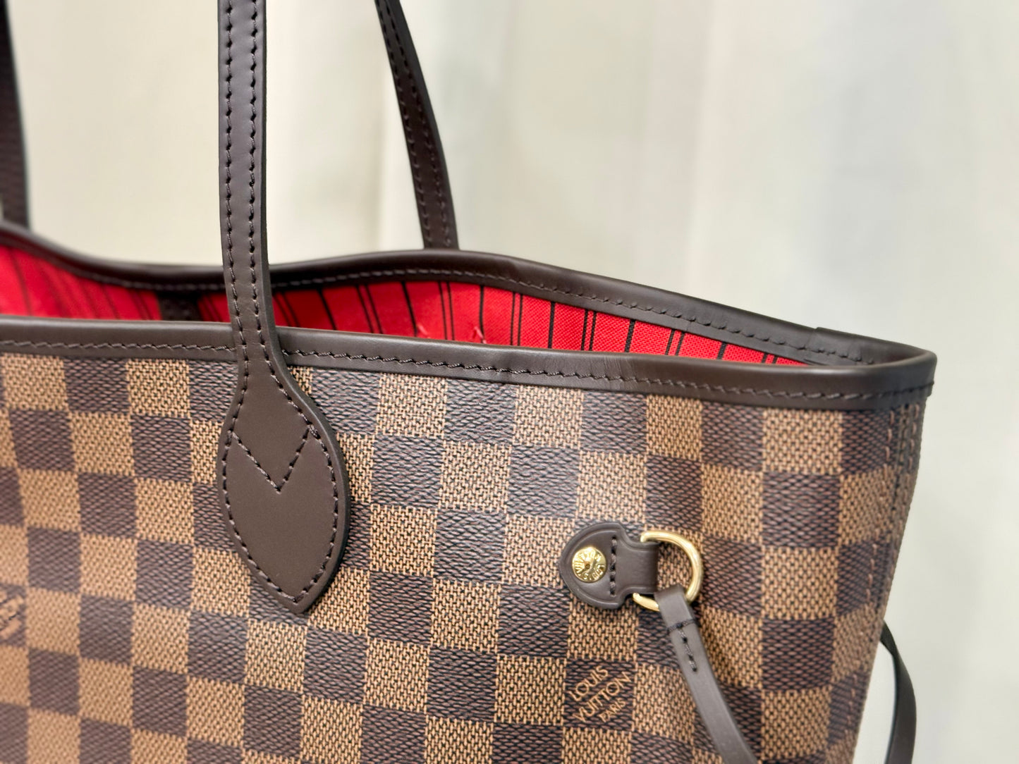 Louis Vuitton Neverfull MM Damier Ebene Cerise
