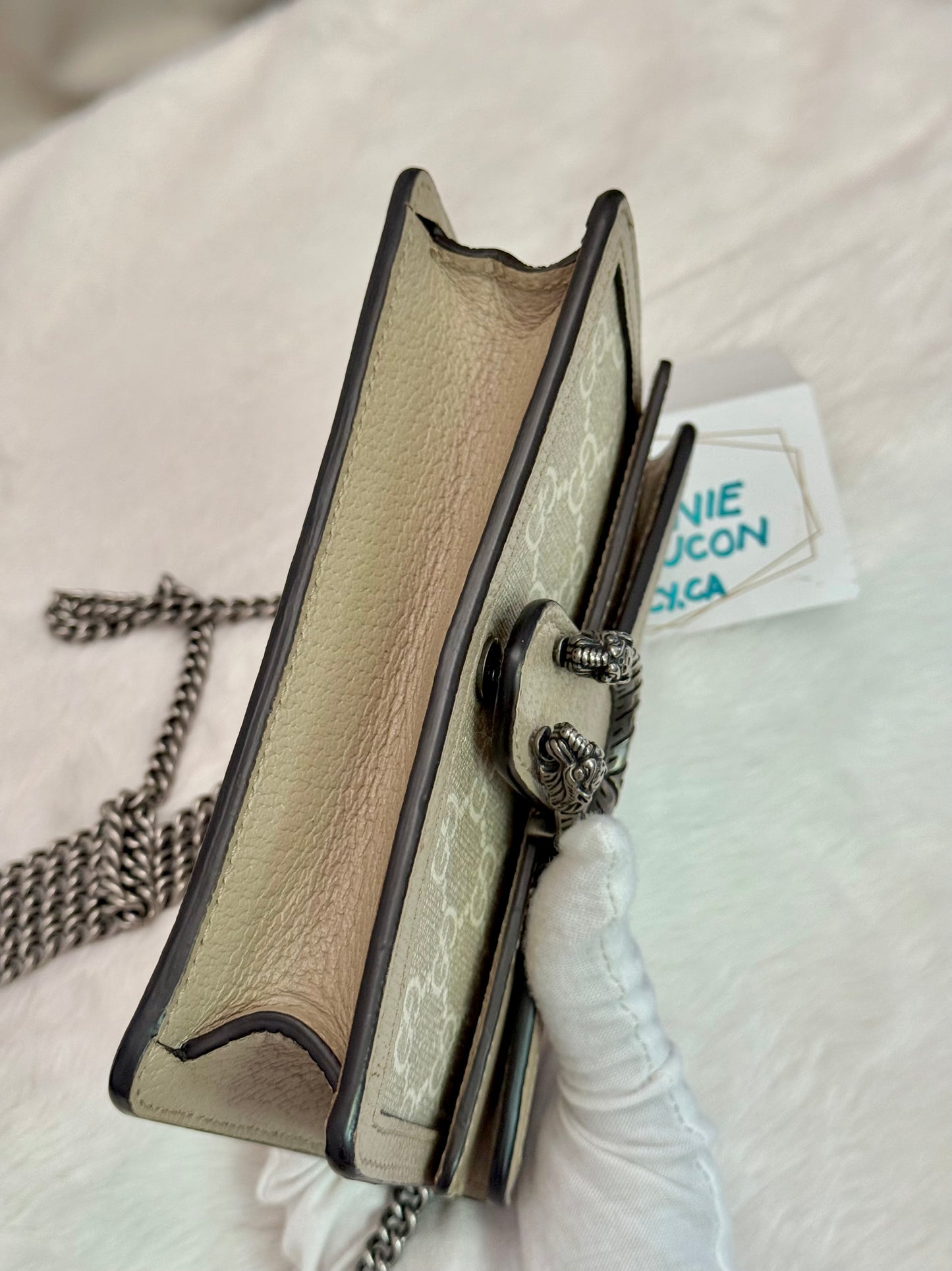 Gucci Mini Dionysus GG Supreme Beige and White