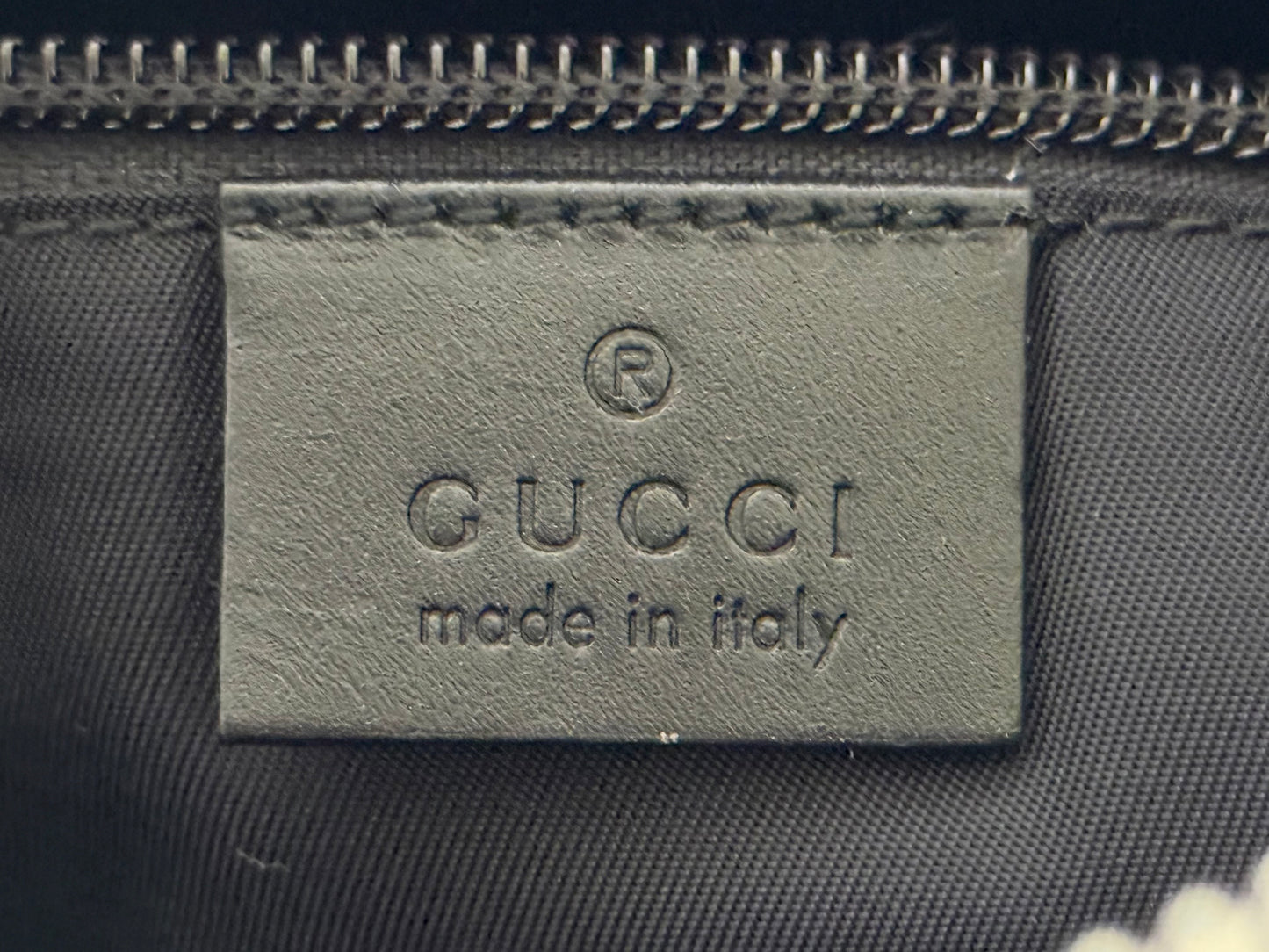 Gucci Zipped Web GG Supreme Canvas Tote Shoulder Bag Black 359261