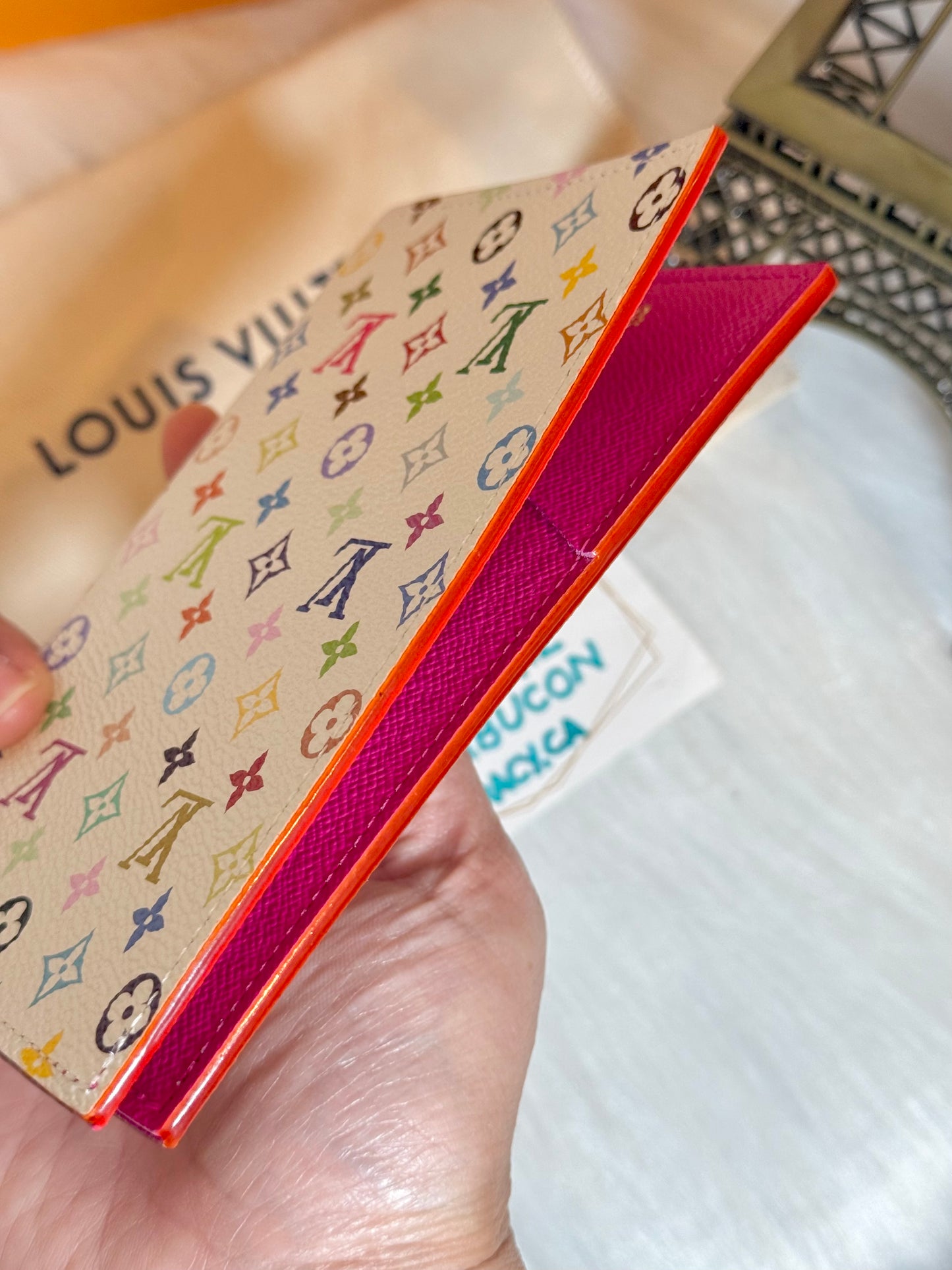 Louis Vuitton LVxTM Takashi Murakami Multicolore Blanc/White Passport Cover