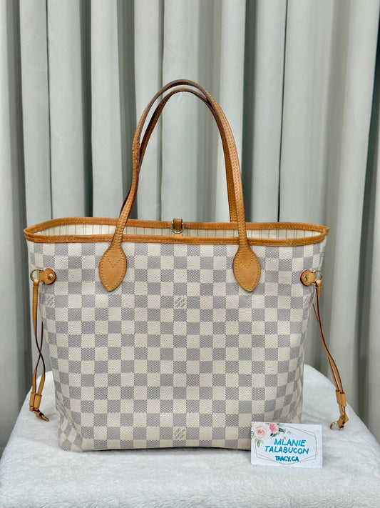 Louis Vuitton Neverfull MM Damier Azur Beige