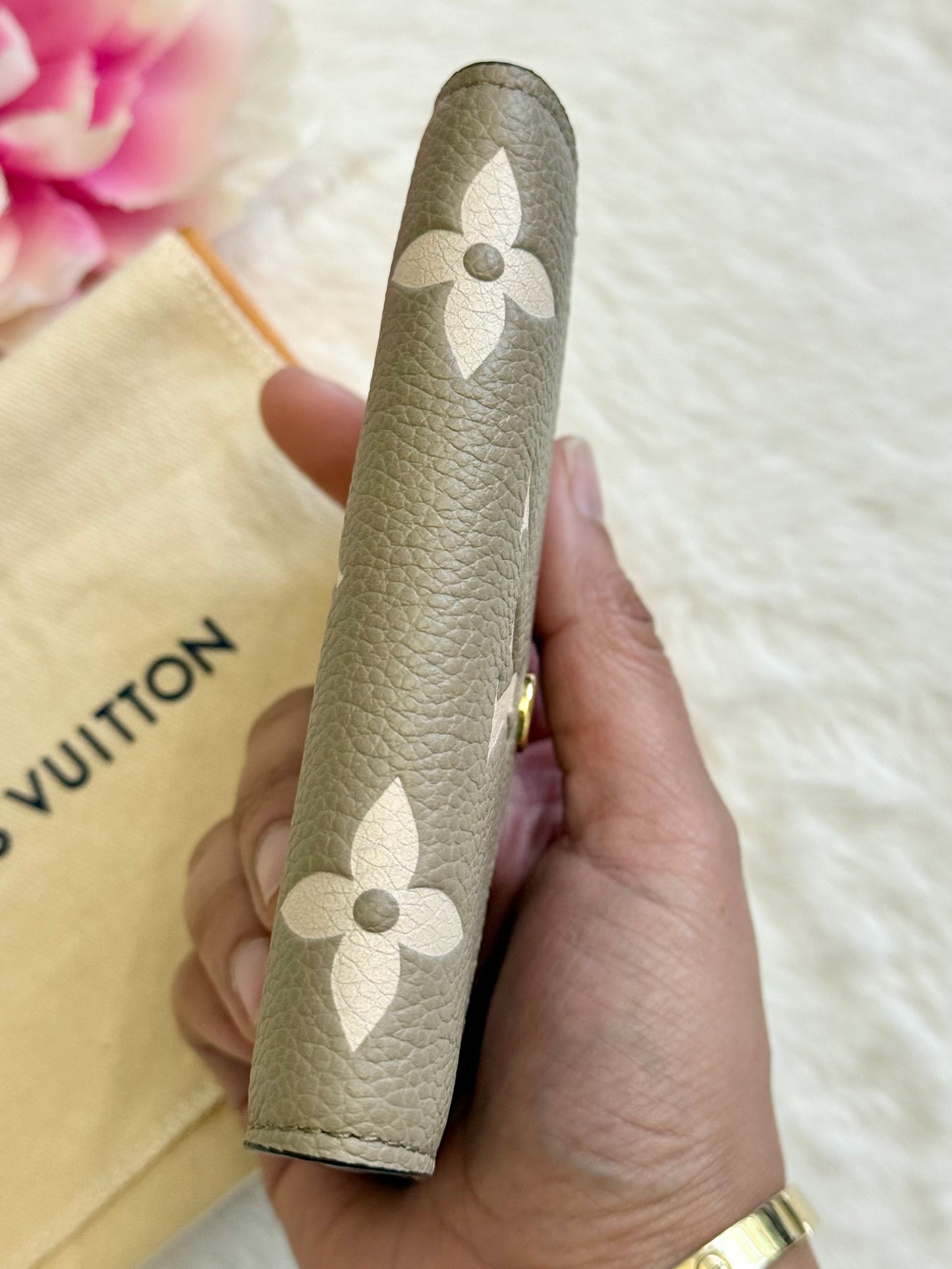 Louis Vuitton Victorine Giant Empreinte Bicolor Dove/Creme Wallet ~ BRAND NEW!