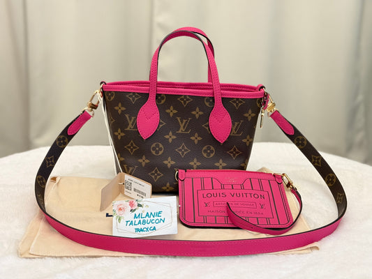 Louis Vuitton Neverfull BB Inside Out Bandouliere Rose Pondichery