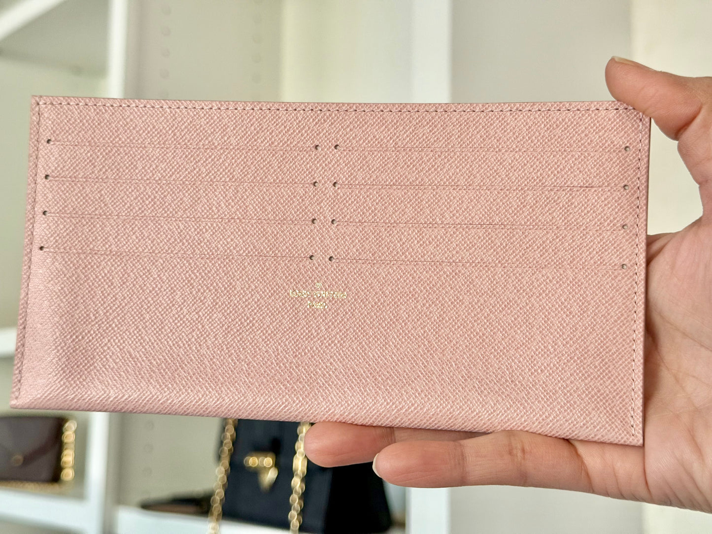 Louis Vuitton Pochette Felicie Damier Azur Rose Ballerine