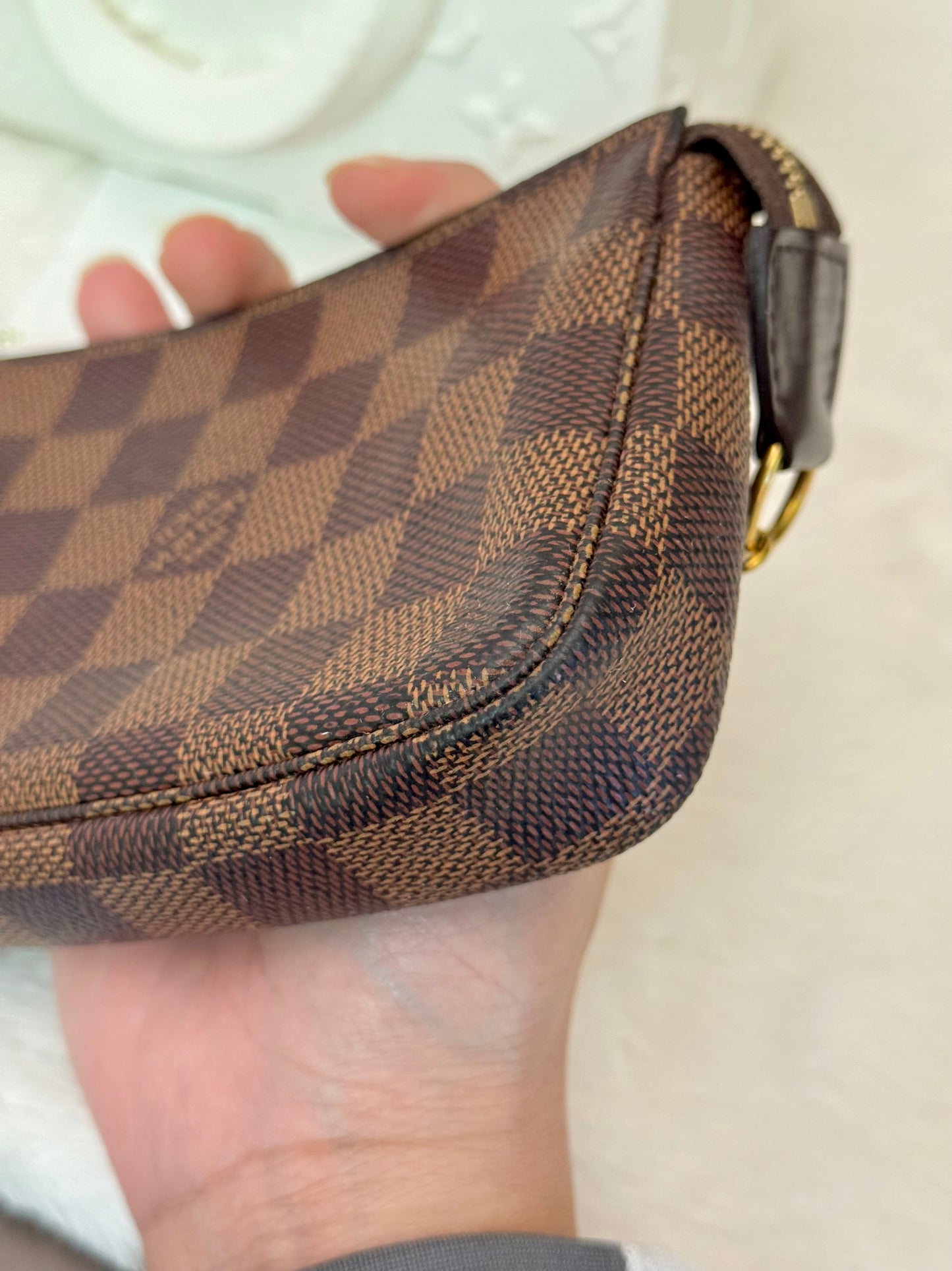 Louis Vuitton Mini Pochette Accessoires in Damier Ebene