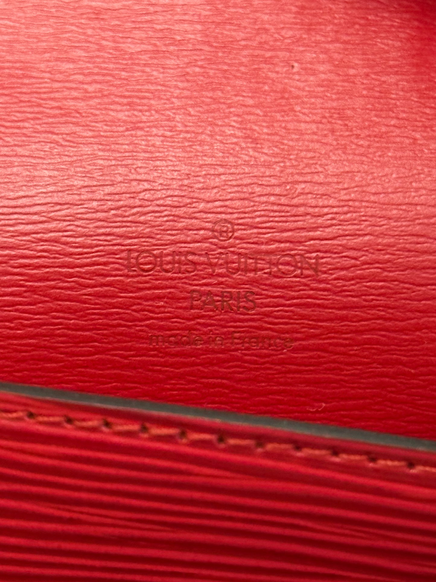Red Epi Pochette Ceinture Tilsitt Belt and Pouch Vintage