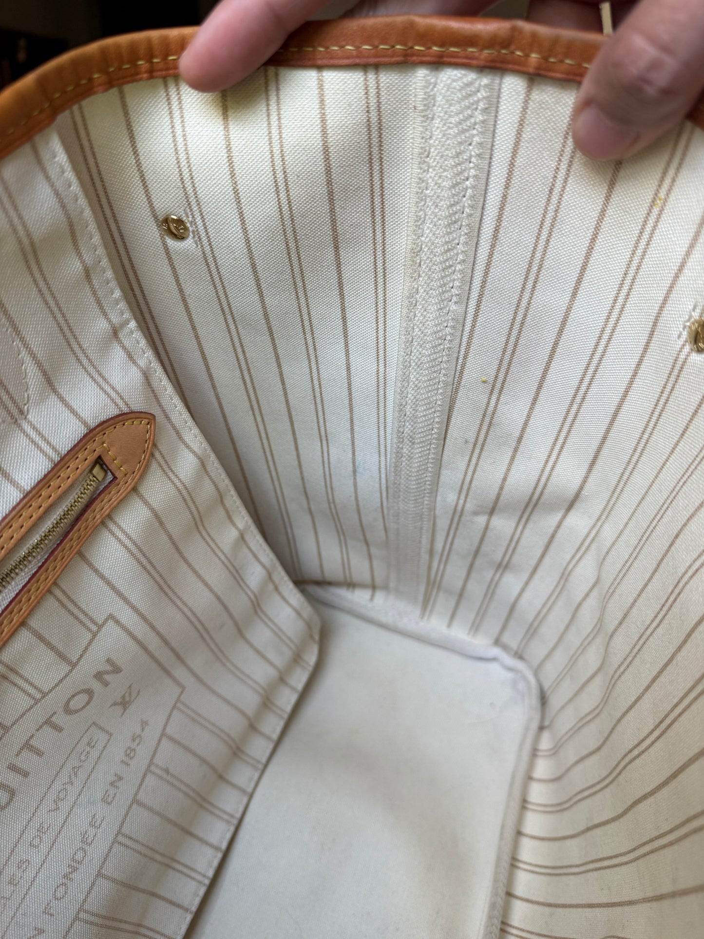 Louis Vuitton Neverfull MM Damier Azur Beige