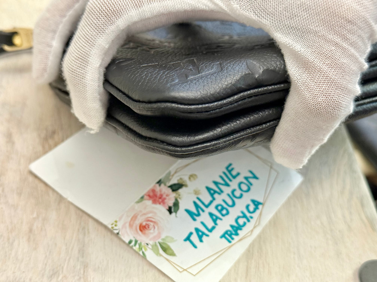 Louis Vuitton Double Zip Pochette Black Empreinte