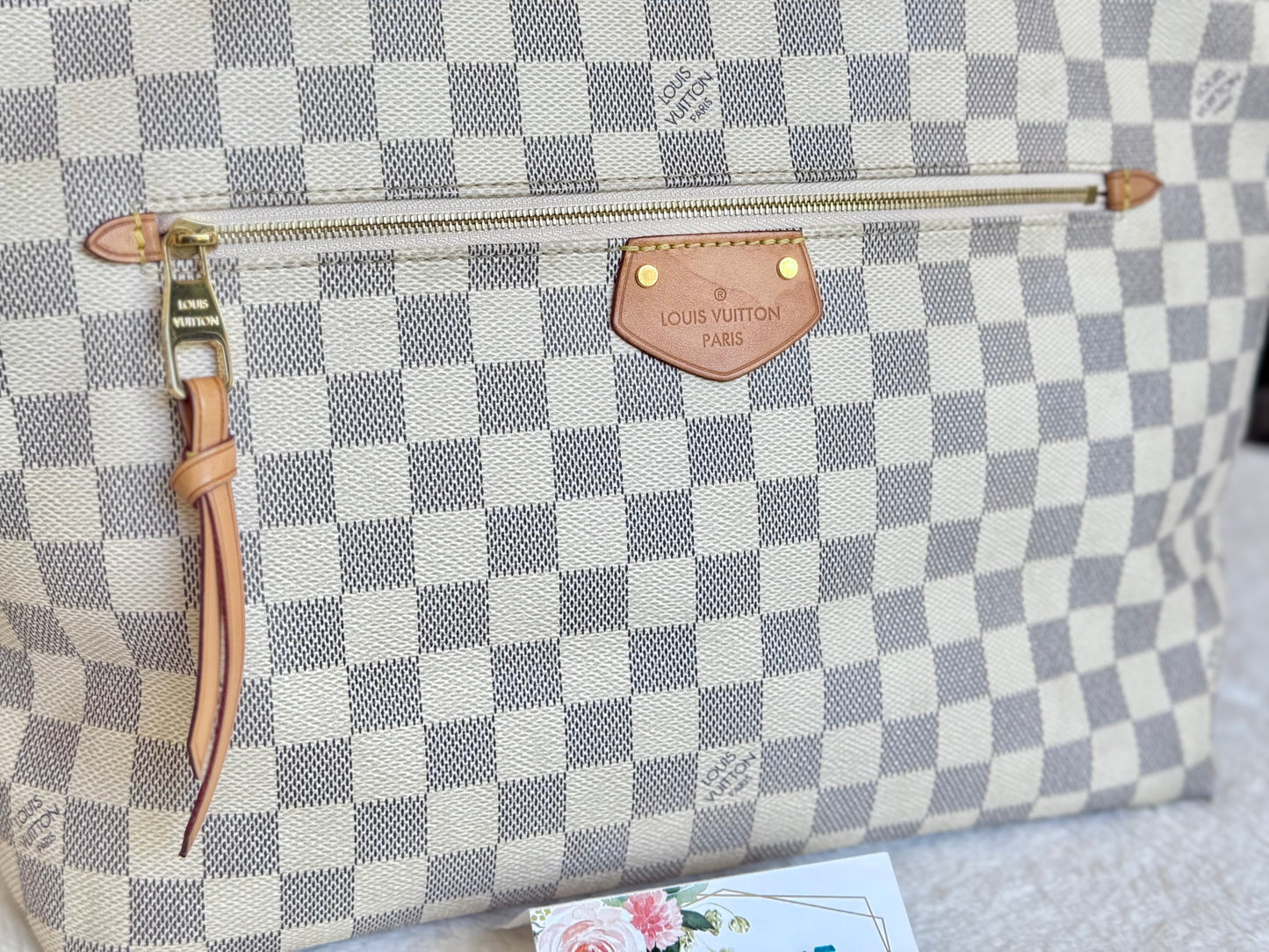 Louis Vuitton Ièna MM Damier Azur Rose Ballerine
