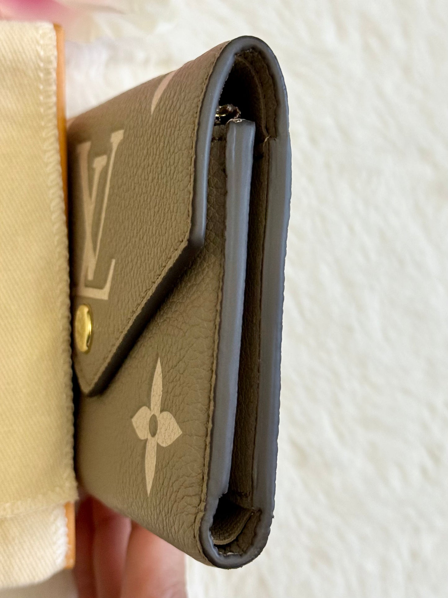 Louis Vuitton Victorine Giant Empreinte Bicolor Dove/Creme Wallet ~ BRAND NEW!