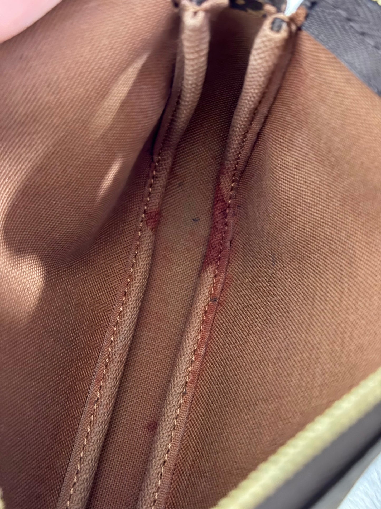 Louis Vuitton Multi Pochette Mono with Pink/Rose Adjustable Jacquard Strap