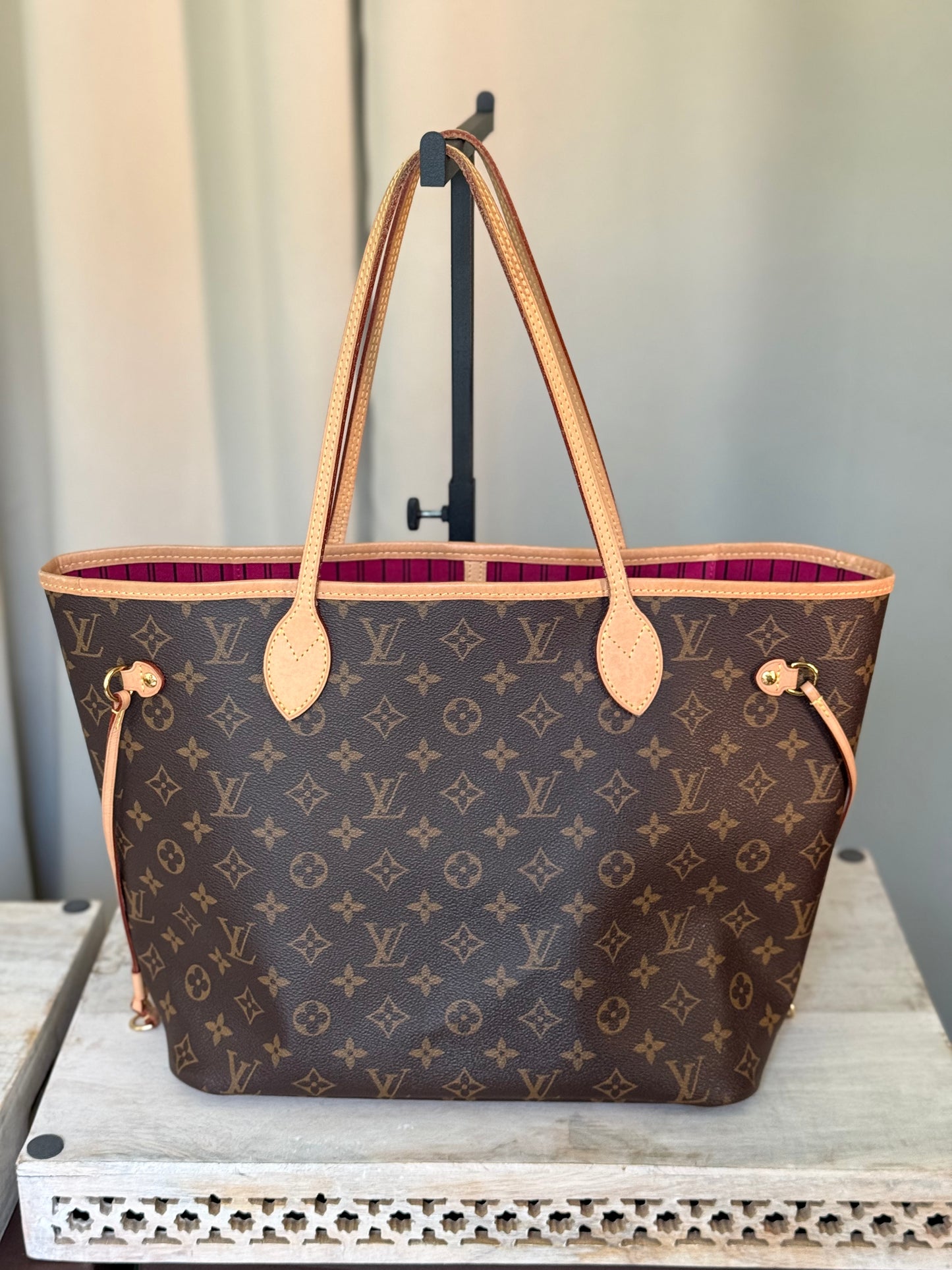 Louis Vuitton Neverfull MM Mono Pivoine Bag Only