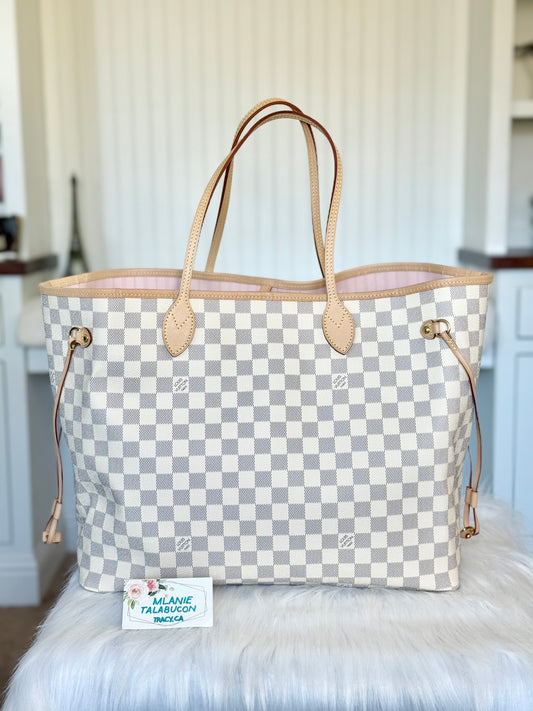 Louis Vuitton Neverfull GM in Damier Azur  Rose Ballerine MINT
