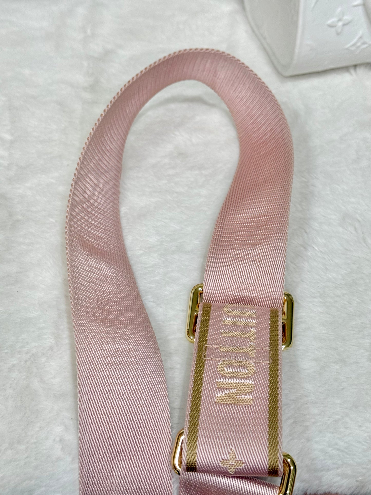 Louis Vuitton Guitar Jacquard Light Pink Adjustable Strap