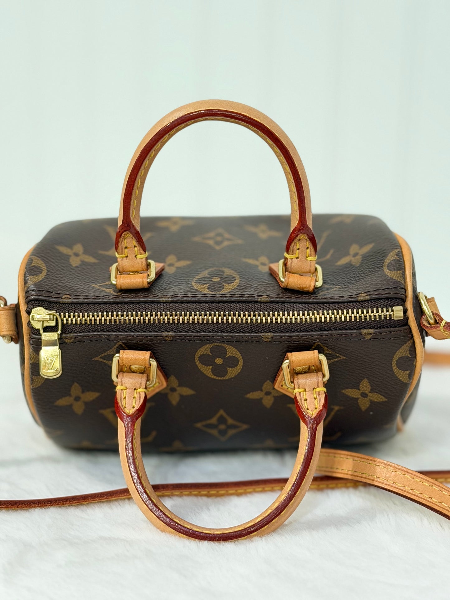 Louis Vuitton Nano Speedy Mono with Non-Detachable Strap