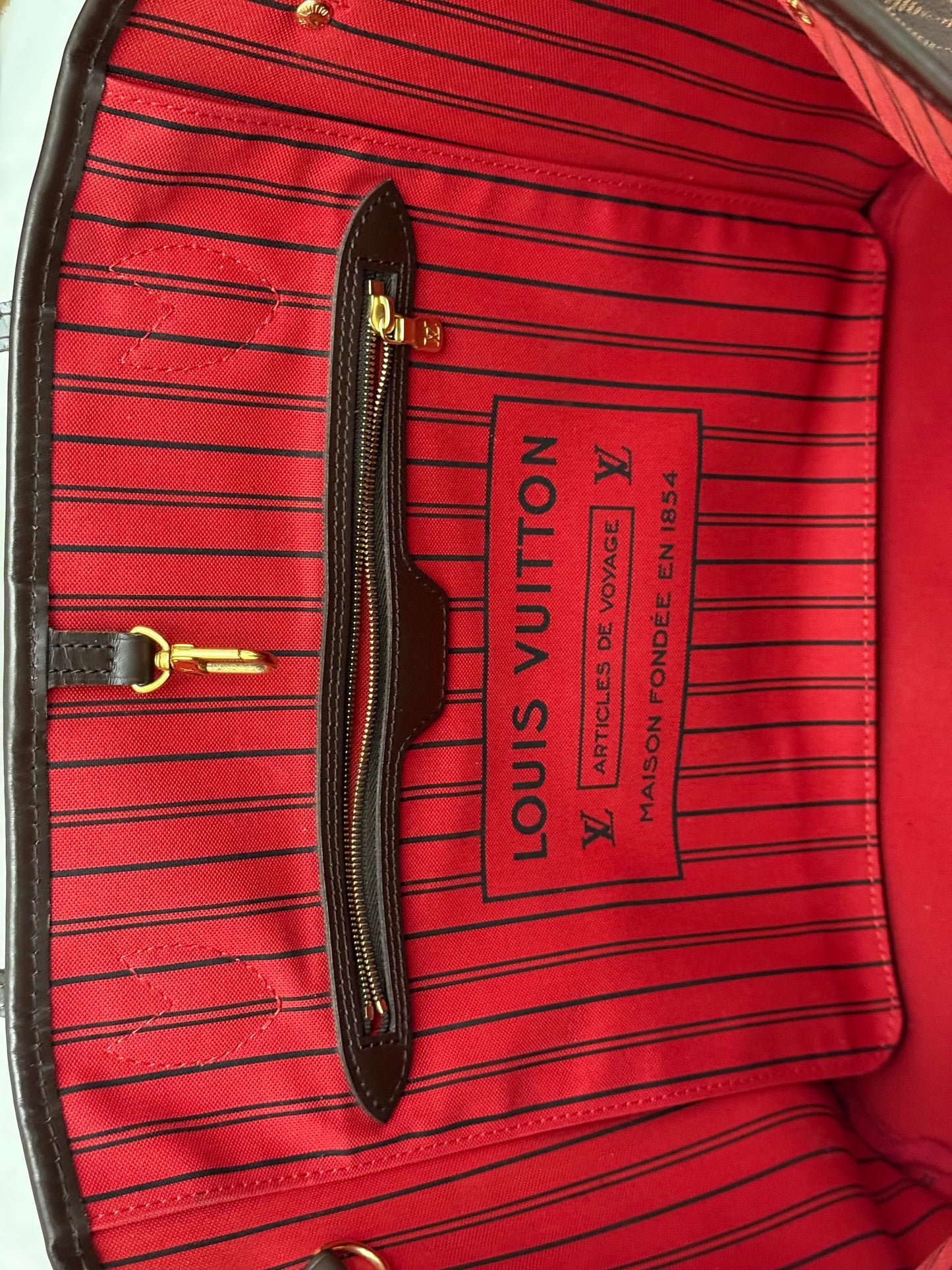 Louis Vuitton Neverfull MM Damier Ebene Bag Only