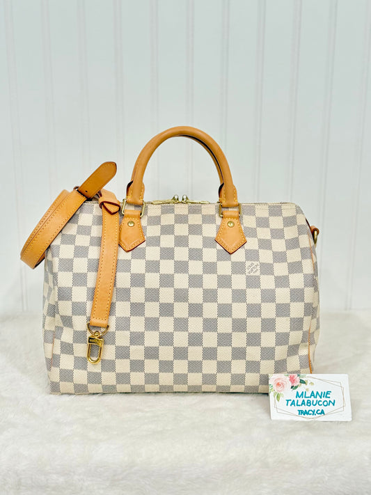 Louis Vuitton Speedy 30 Bandouliere Damier Azur