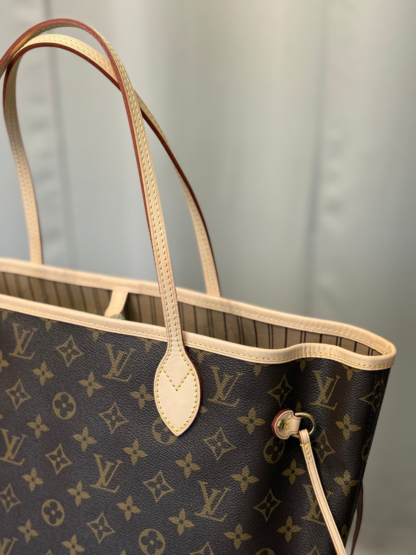 Louis Vuitton Neverfull MM Mono Beige Bag Only
