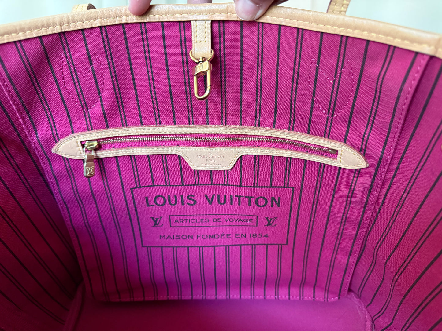 Louis Vuitton Neverfull MM Mono Pivoine Bag Only