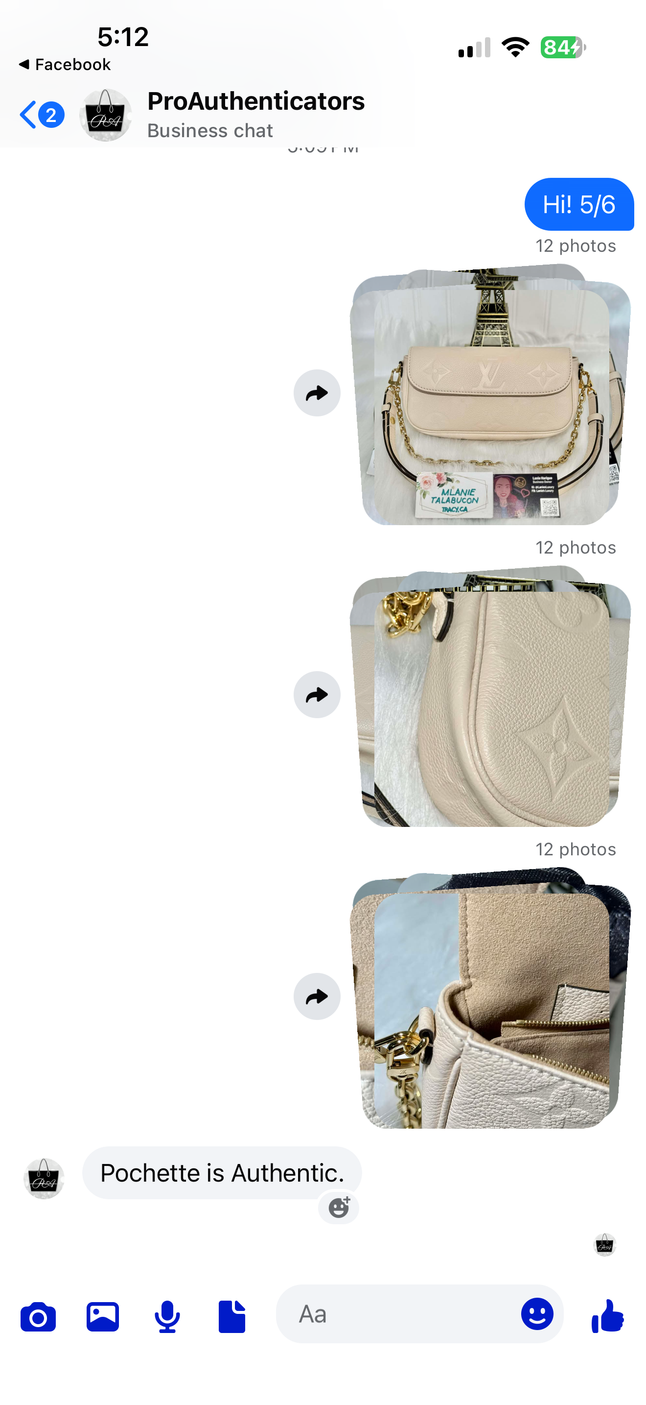 Louis Vuitton Ivy Wallet on Chain Cream Empreinte