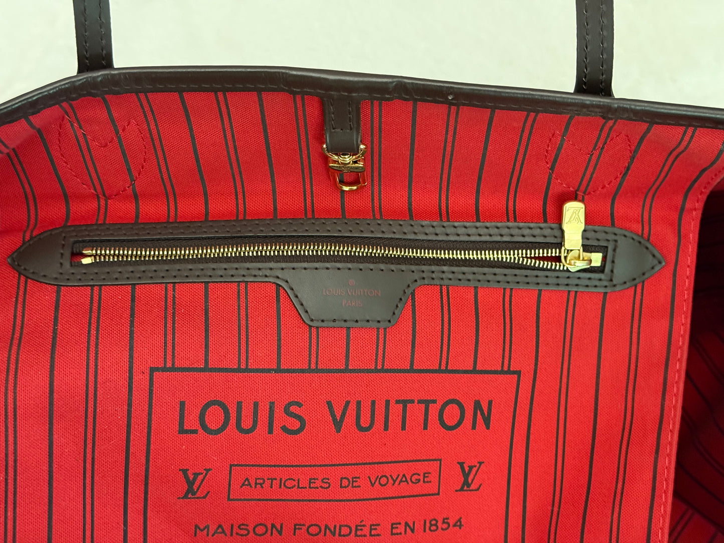 Louis Vuitton Neverfull MM Damier Ebene Bag Only