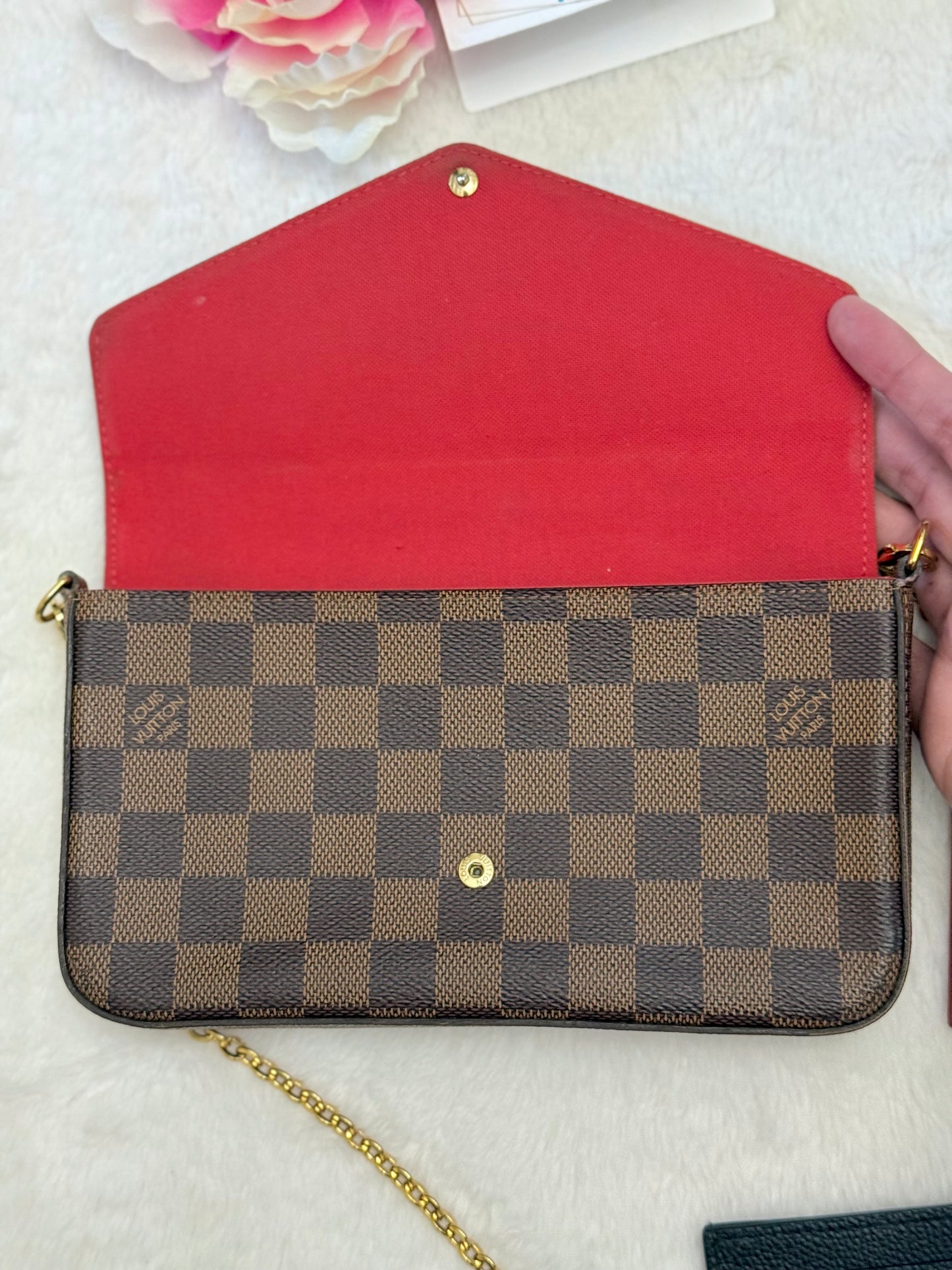 Louis Vuitton Felicie Pochette DE with zippered insert