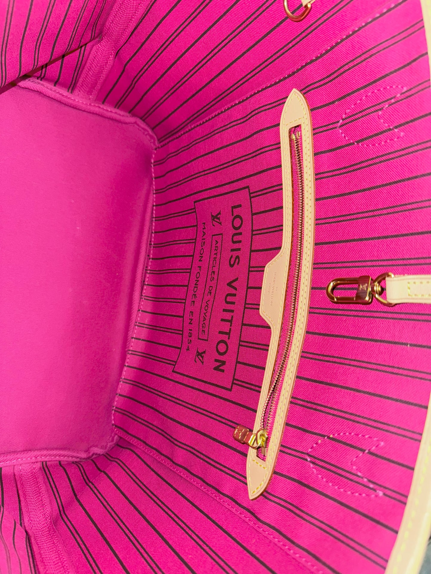 Louis Vuitton Neverfull MM Mono Pivoine Bag Only