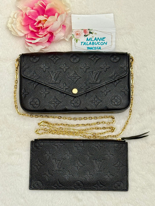 Louis Vuitton Felicie Pochette Black Empreinte