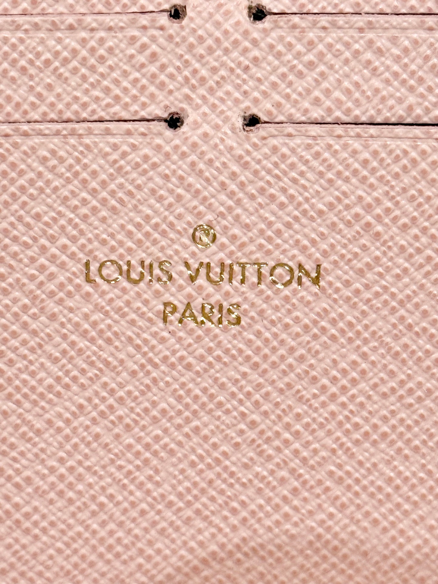 Louis Vuitton Clemence Damier Azur Rose Ballerine Wallet