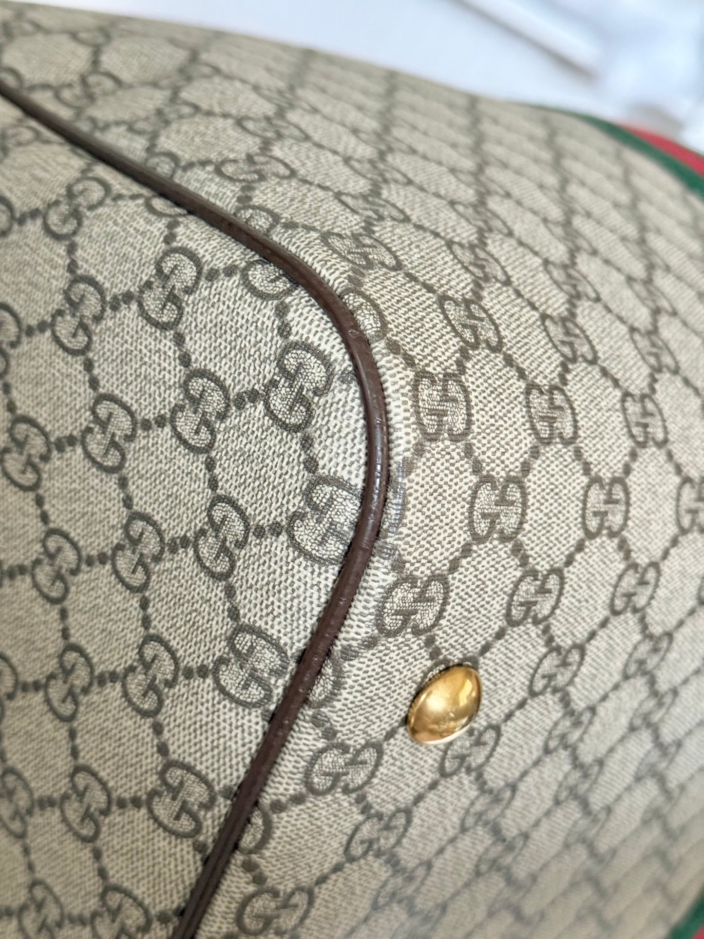 Gucci Ophidia GG Carry-On Supreme Beige Canvas Duffel/Luggage