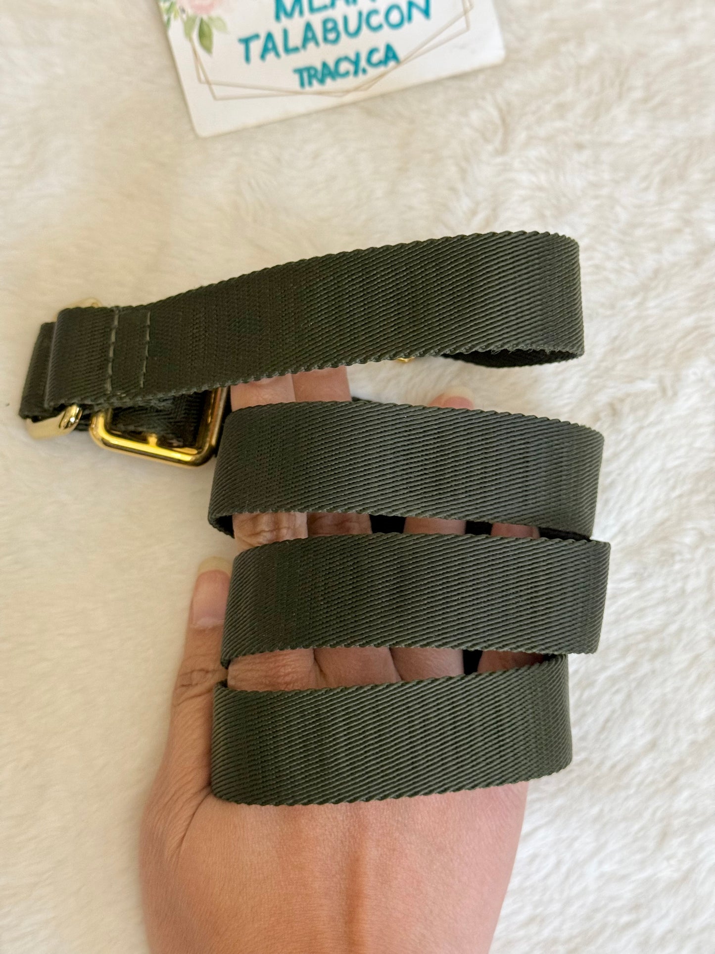 Louis Vuitton Khaki Guitar/Jacquard Adjustable Strap