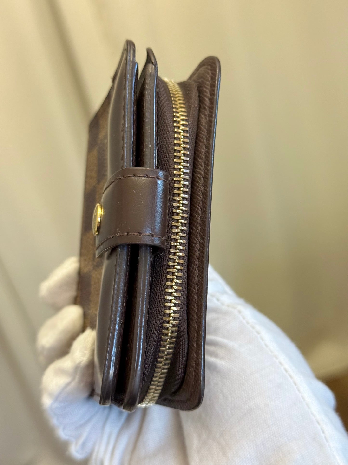 Louis Vuitton Compact Zippy Wallet in Damier Ebene