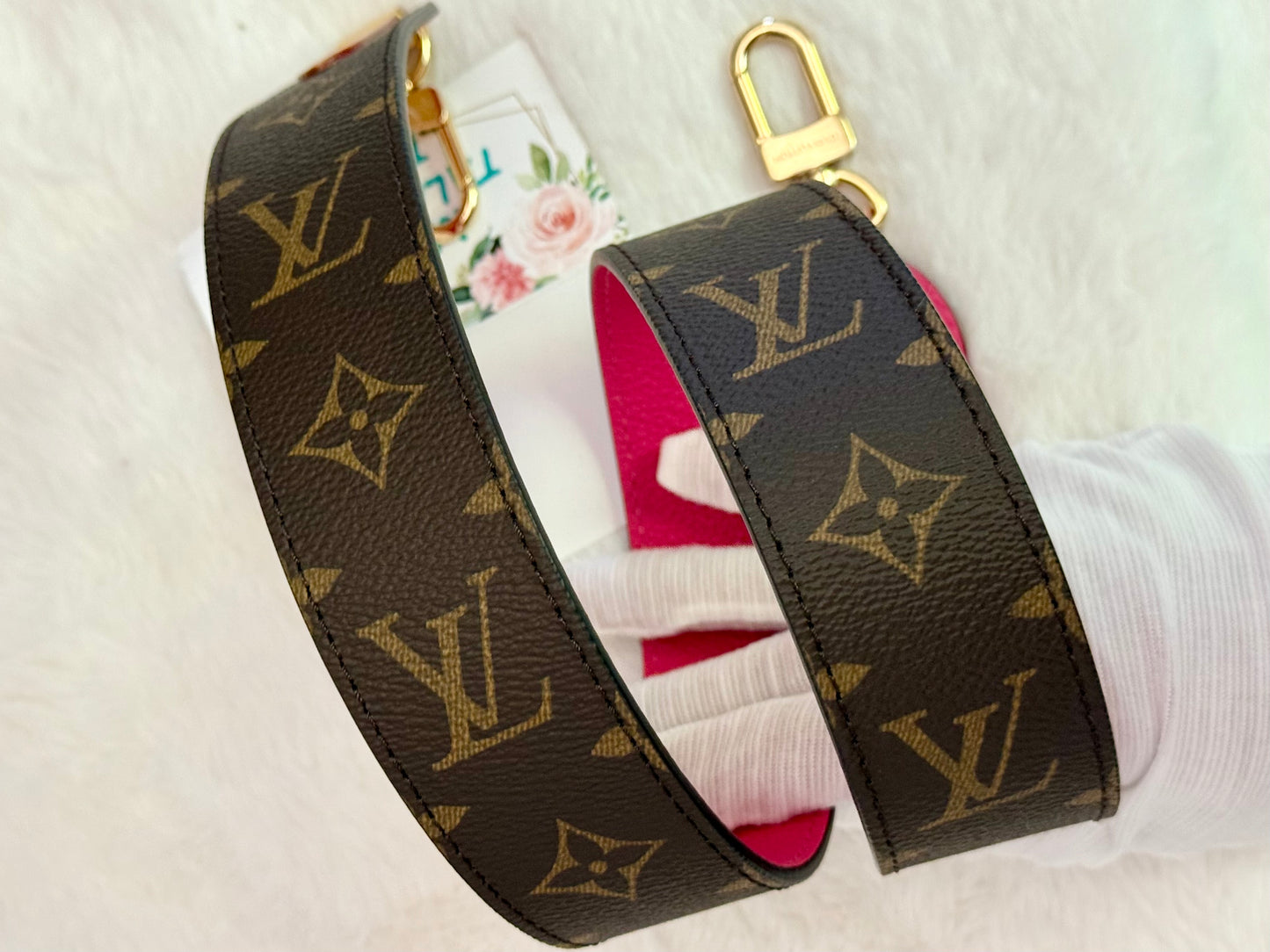 Louis Vuitton Neverfull Bandouliere Inside Out MM Mono Rose Pondichery