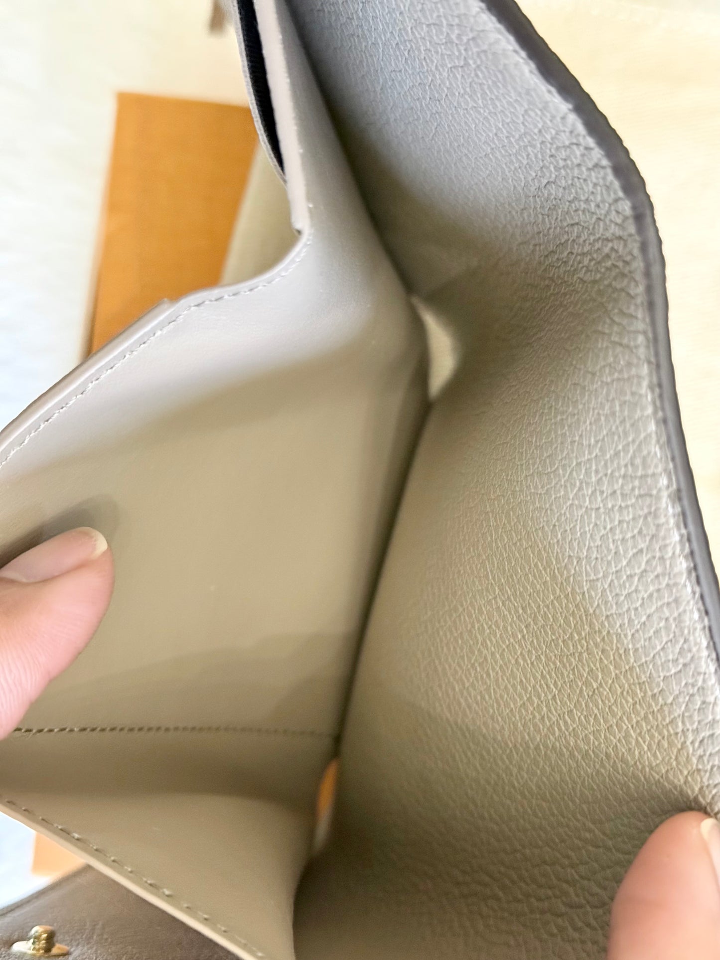 Louis Vuitton Victorine Giant Empreinte Bicolor Dove/Creme Wallet ~ BRAND NEW!
