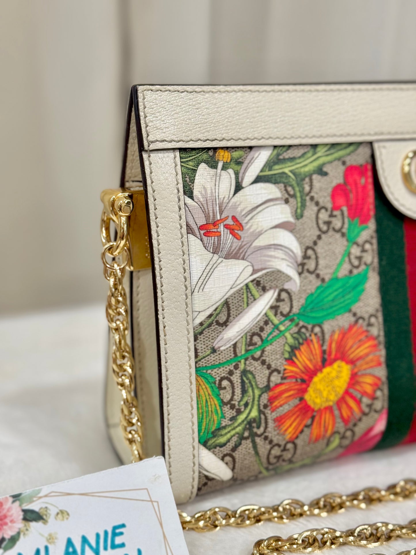 Gucci GG Supreme Flora Ophidia Small Shoulder Bag 503877
