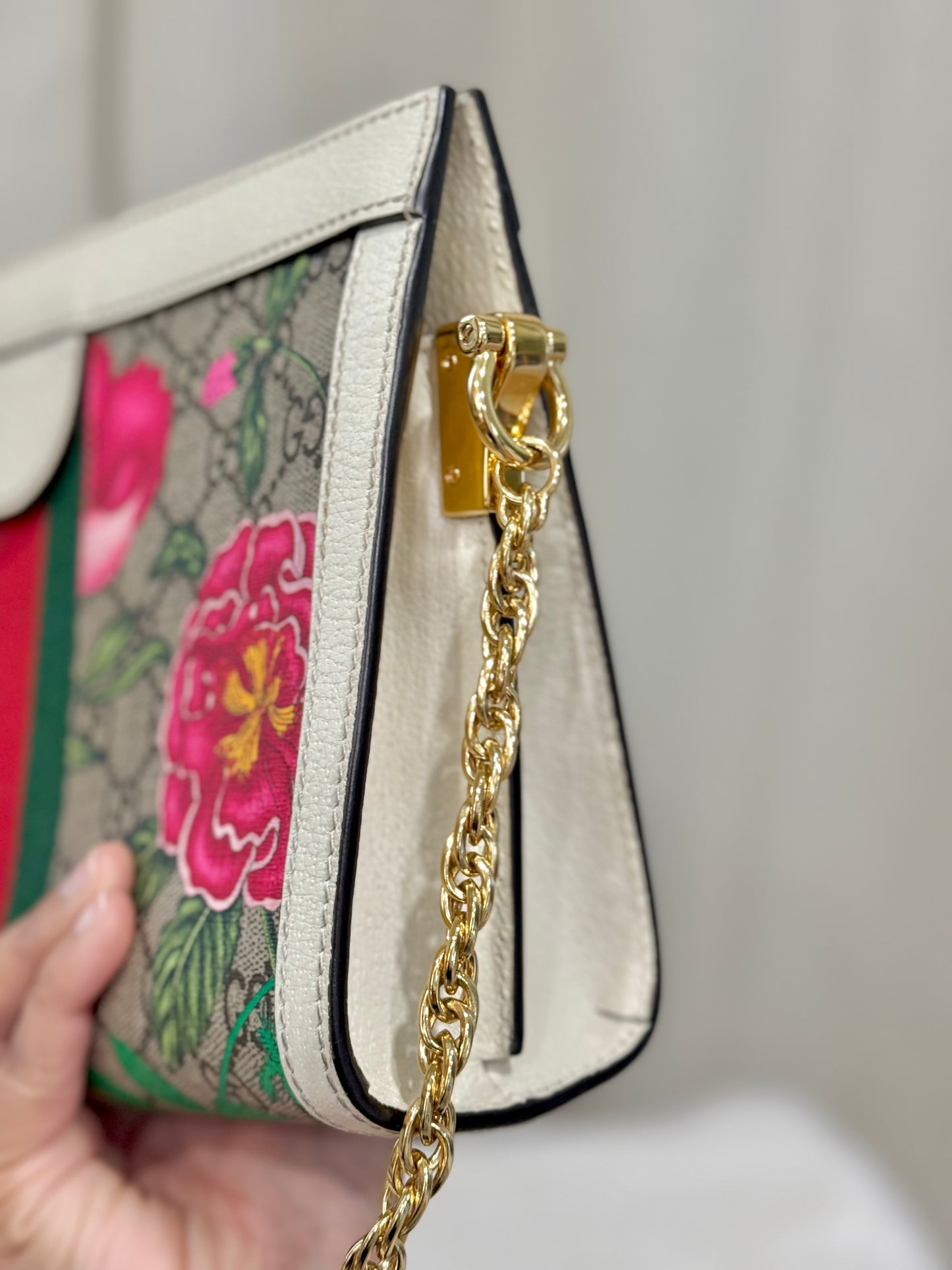 Gucci GG Supreme Flora Ophidia Small Shoulder Bag 503877