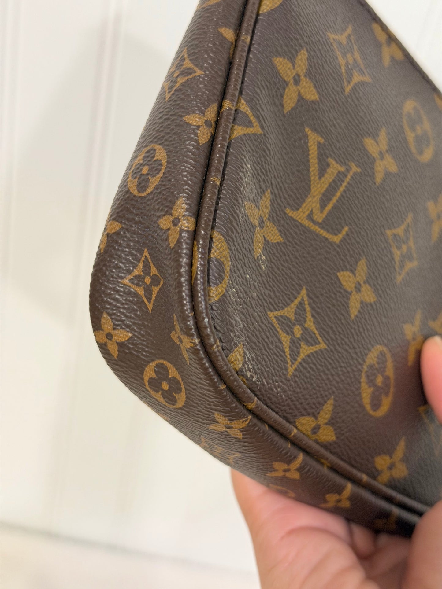 Louis Vuitton Multi Pochette Mono with Pink/Rose Adjustable Jacquard Strap