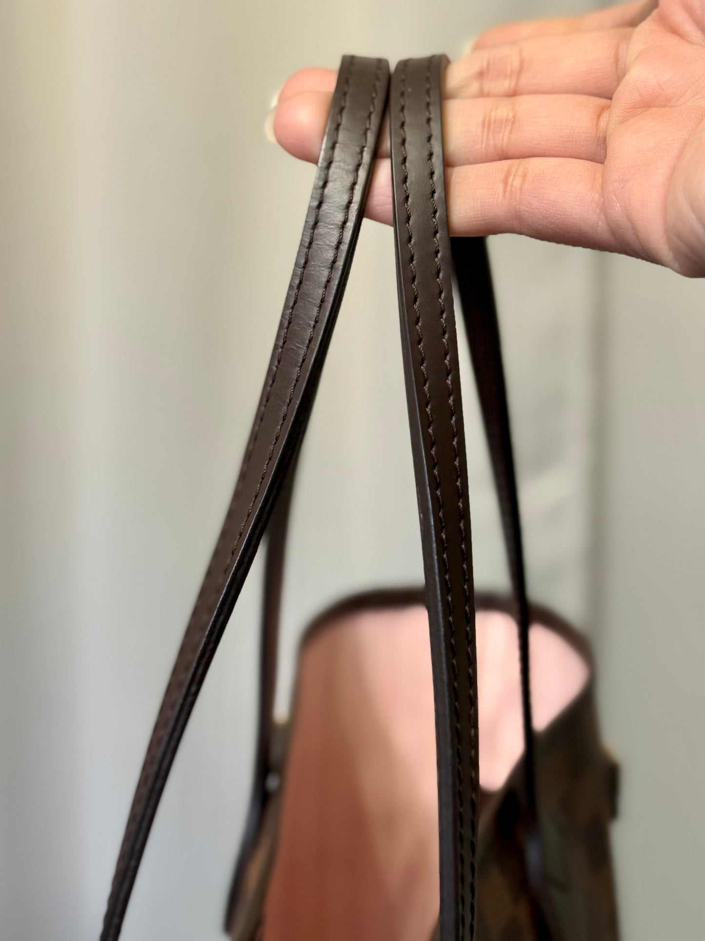 Louis Vuitton Neverfull MM Damier Ebene Rose Ballerine