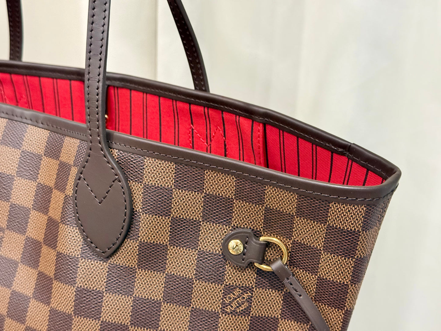 Louis Vuitton Neverfull MM Damier Ebene Cerise