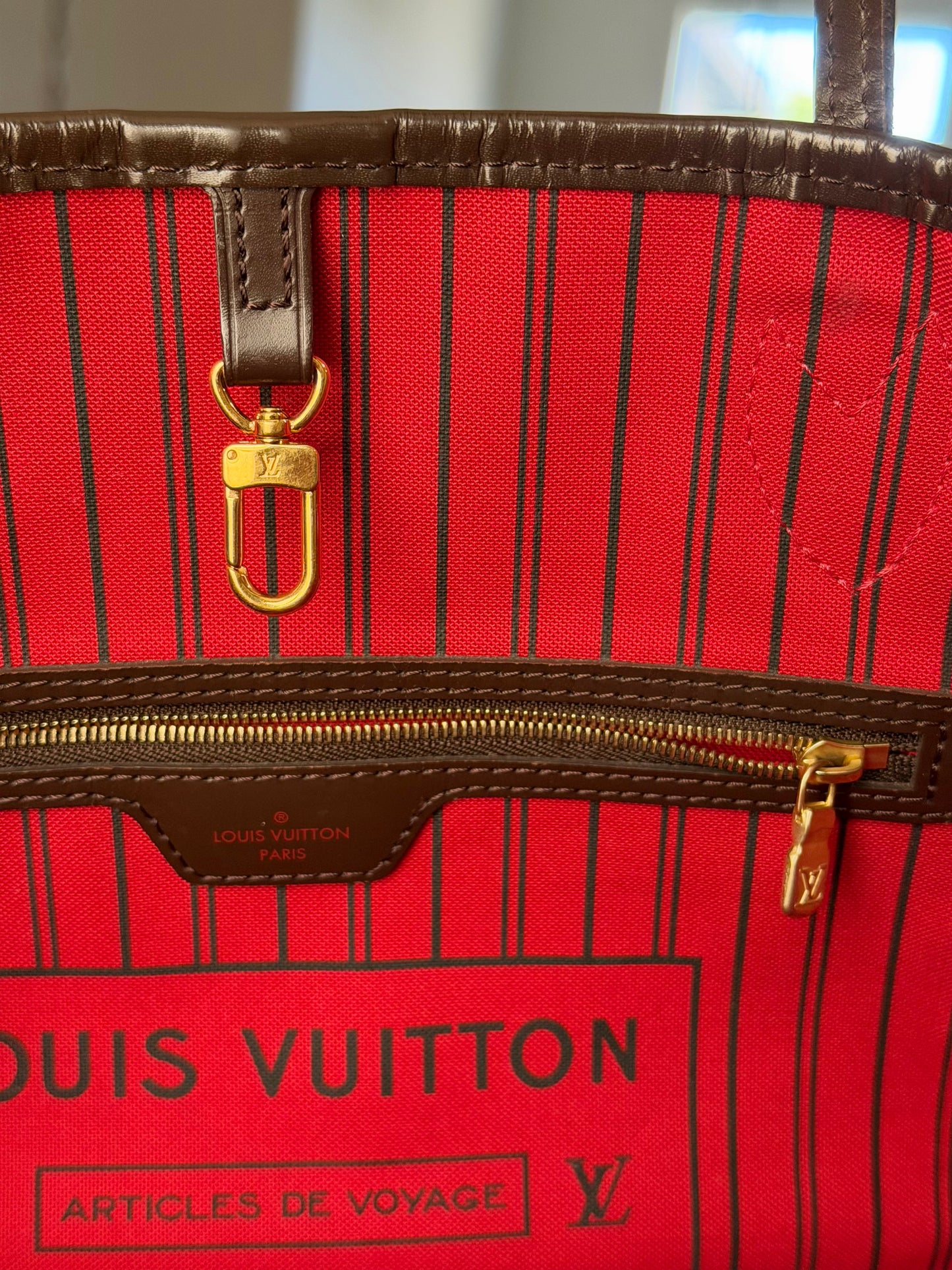 Louis Vuitton Neverfull MM DE Set (Bag and Pouch)