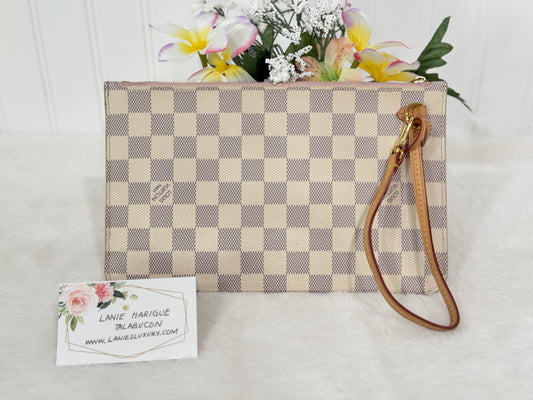Louis Vuitton Neverfull MM/GM Damier Azur Rose Ballerine Pouch