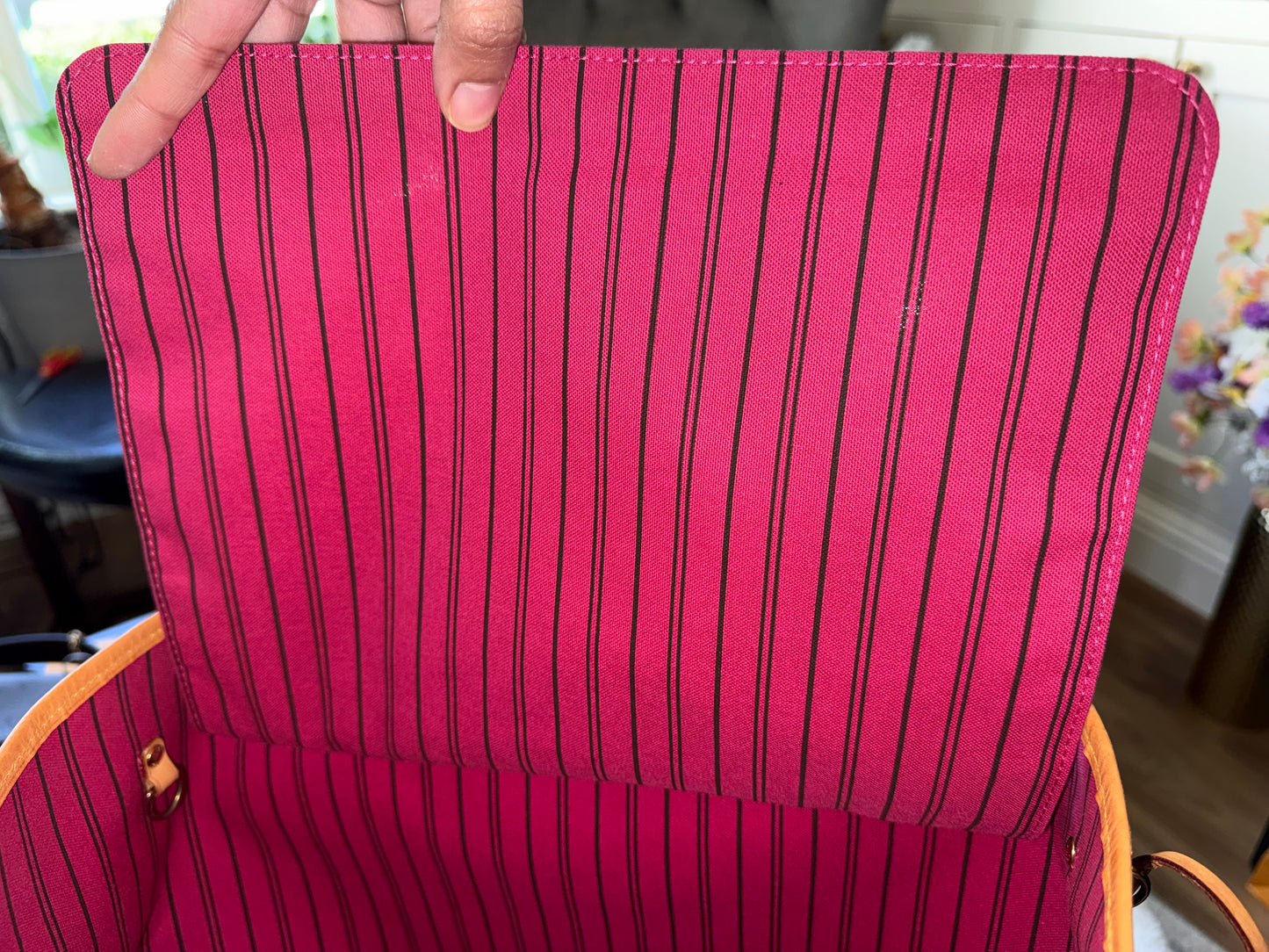 Louis Vuitton Neverfull GM Mono Pivoine Bag and Pouch
