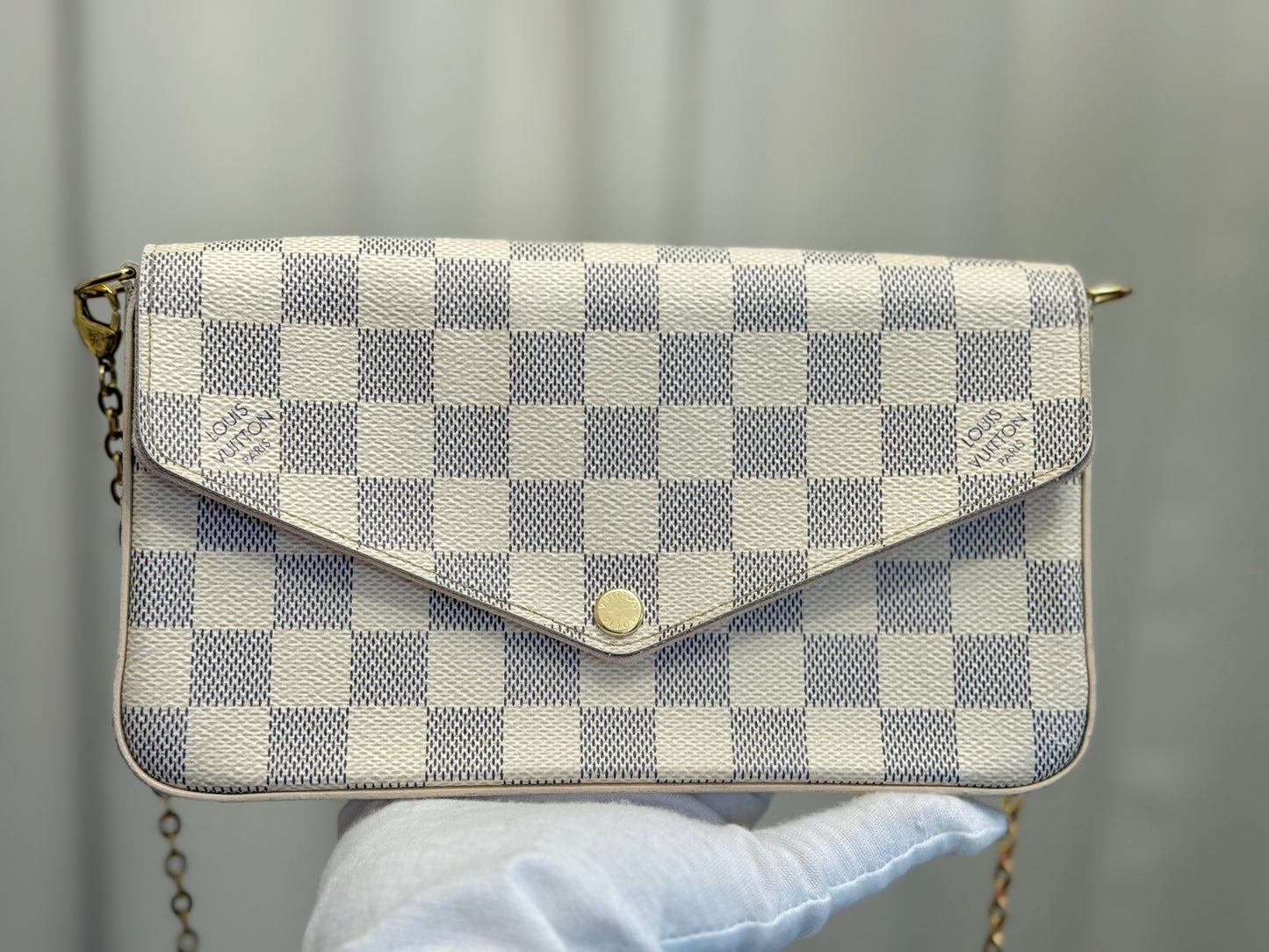 Louis Vuitton Felicie Pochette Damier Azur