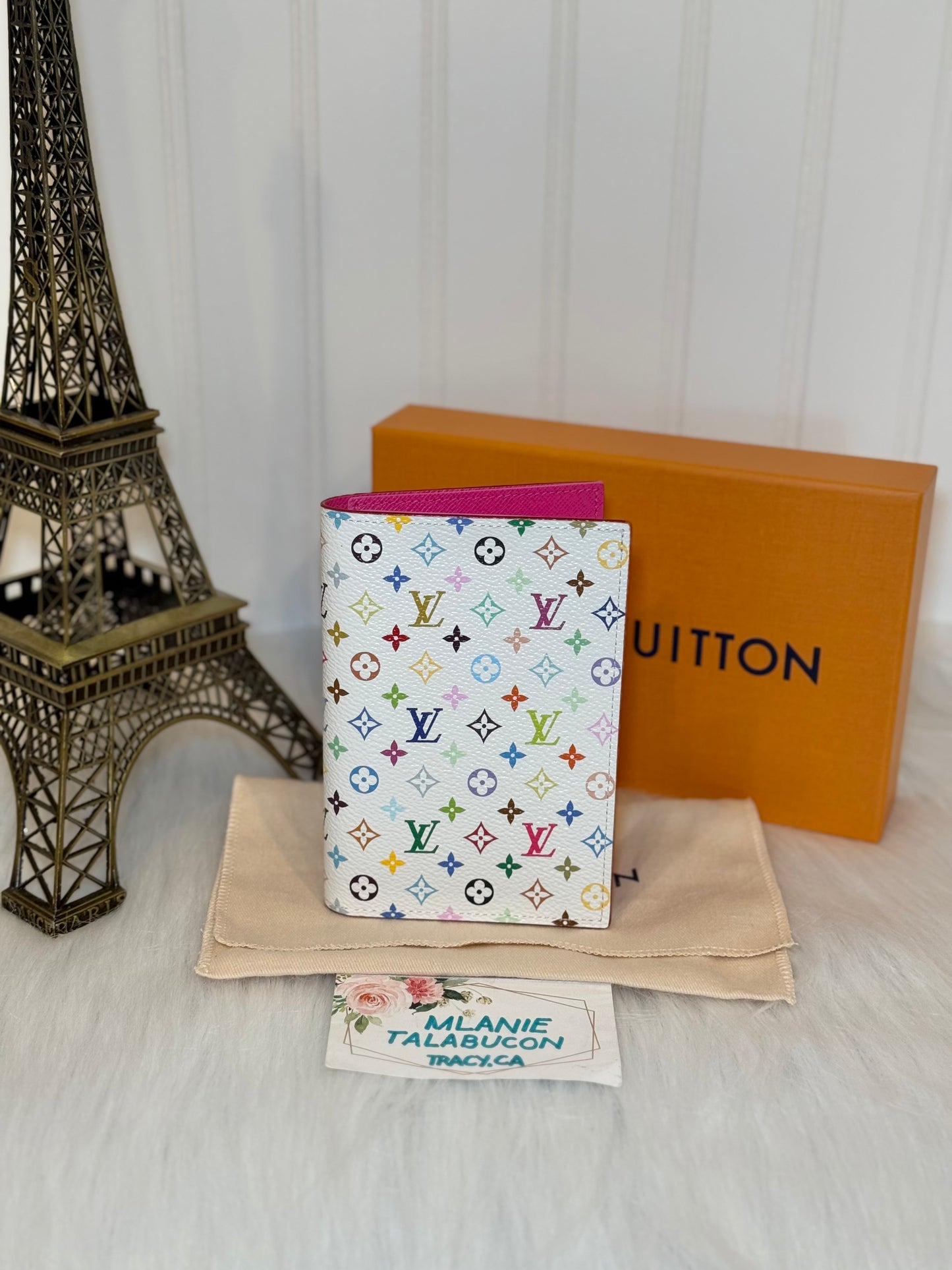 Louis Vuitton LVxTM Takashi Murakami Multicolore Blanc/White Passport Cover