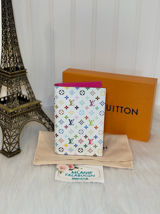 Louis Vuitton LVxTM Takashi Murakami Multicolore Blanc/White Passport Cover