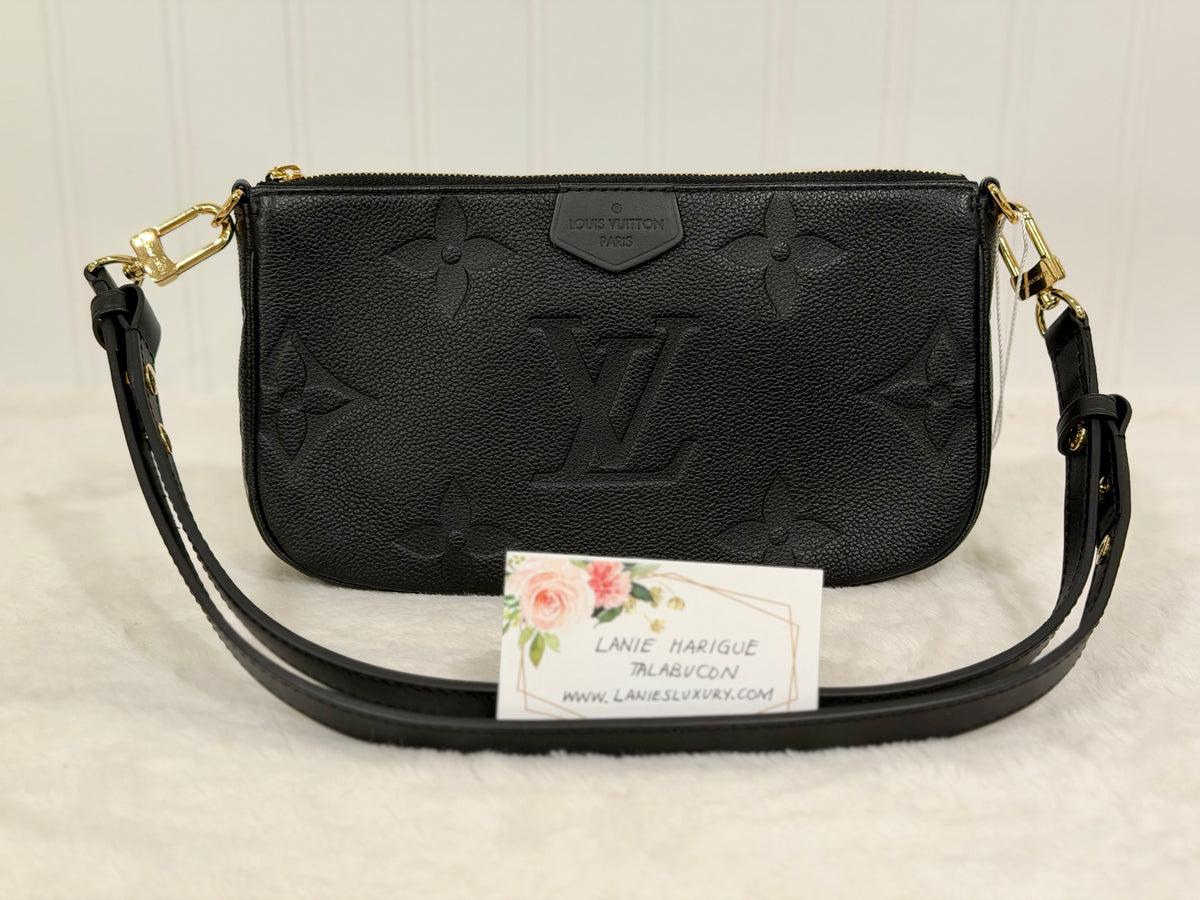 Louis Vuitton Multi Pochette Mono Giant Empreinte Black