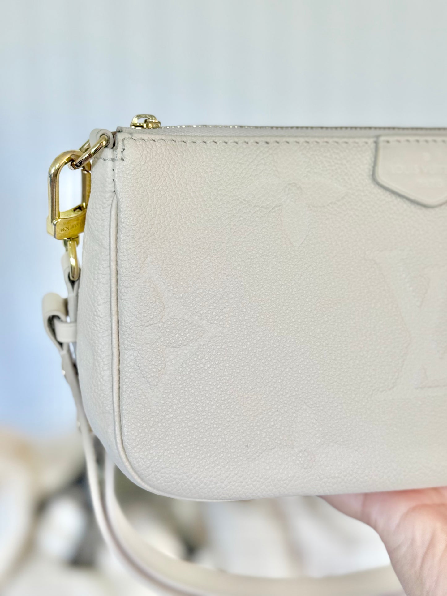 Louis Vuitton Large Pochette Giant Mono Empreinte Cream from MPA