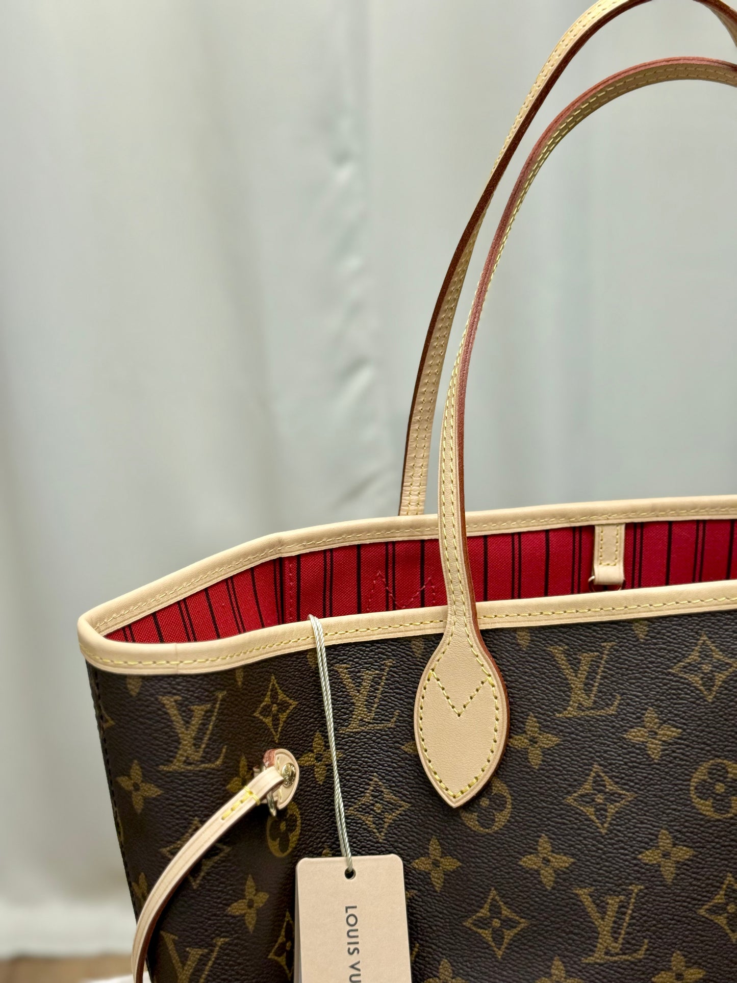 Louis Vuitton Neverfull MM Mono Cerise Bag Only